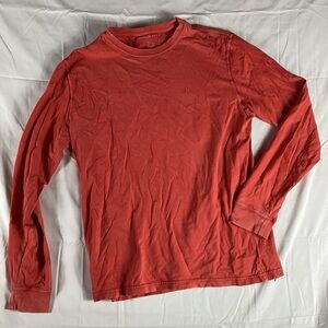 American Eagle Outfitters Men's Rust Long Sleeve Tee